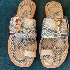 Tousetce snake print buckle sandals